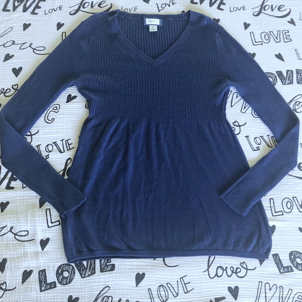 Motherhood Maternity Blue Tunic Sweater
